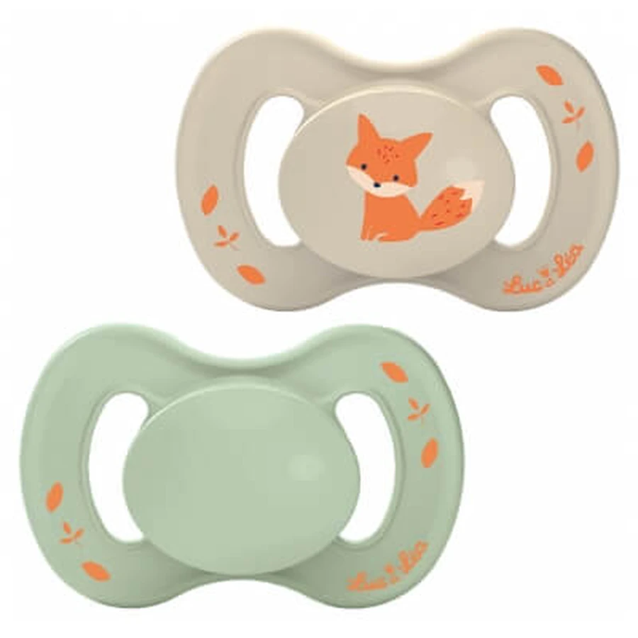 Luc et Léa Nature 2 Anatomical Pacifiers with Extra-Thin Nipple, 18+ Months