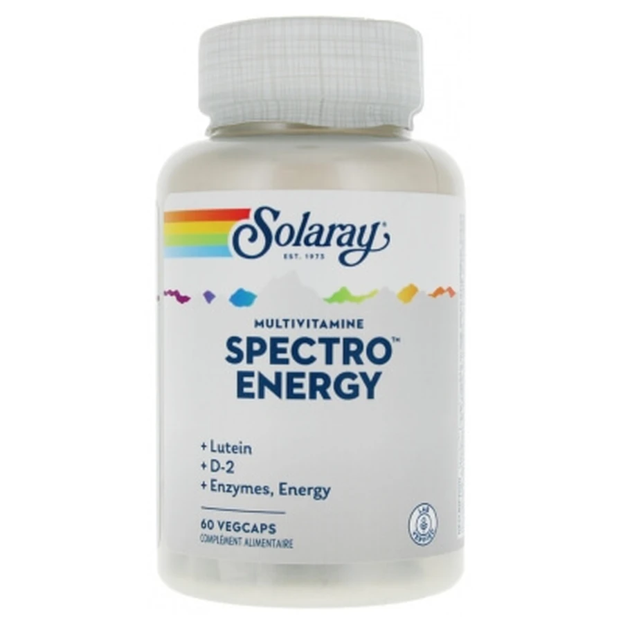 Multivitamínico Solaray Spectro Energy, 60 cápsulas vegetarianas