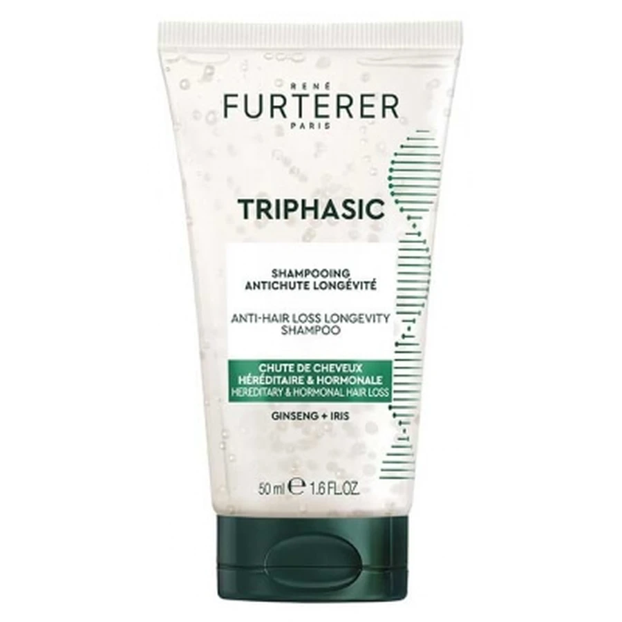 René Furterer Triphasic Anti-Hair Loss Shampoo for Long-Lasting Results, 50 ml