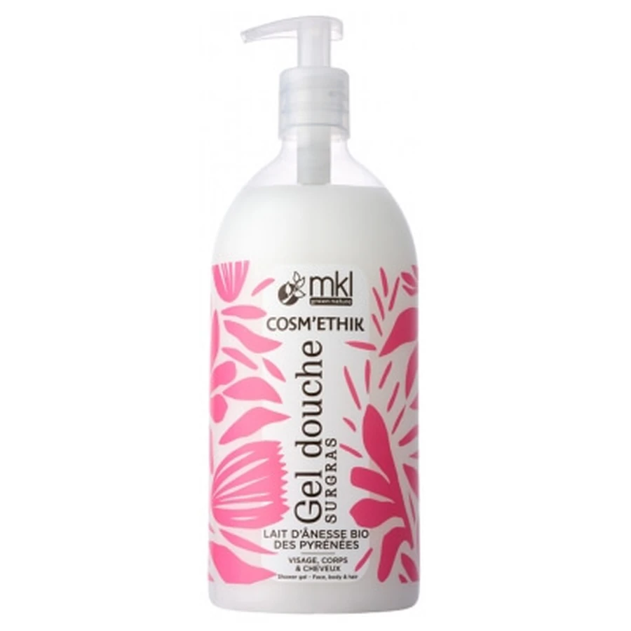 MKL Green Nature Cosm'Ethik Moisturizing Shower Gel with Organic Donkey Milk from the Pyrenees 1 L