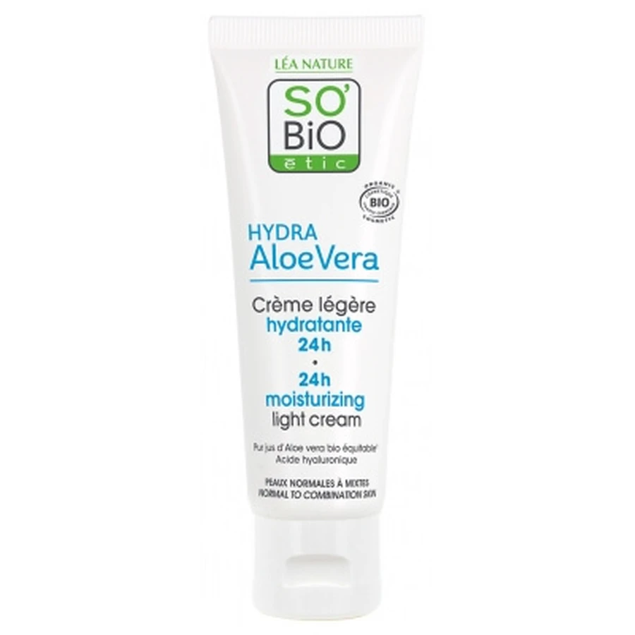 Léa Nature SO BIO étic Hydra Aloe Vera 24-Hour Organic Light Moisturizing Cream, 50 ml