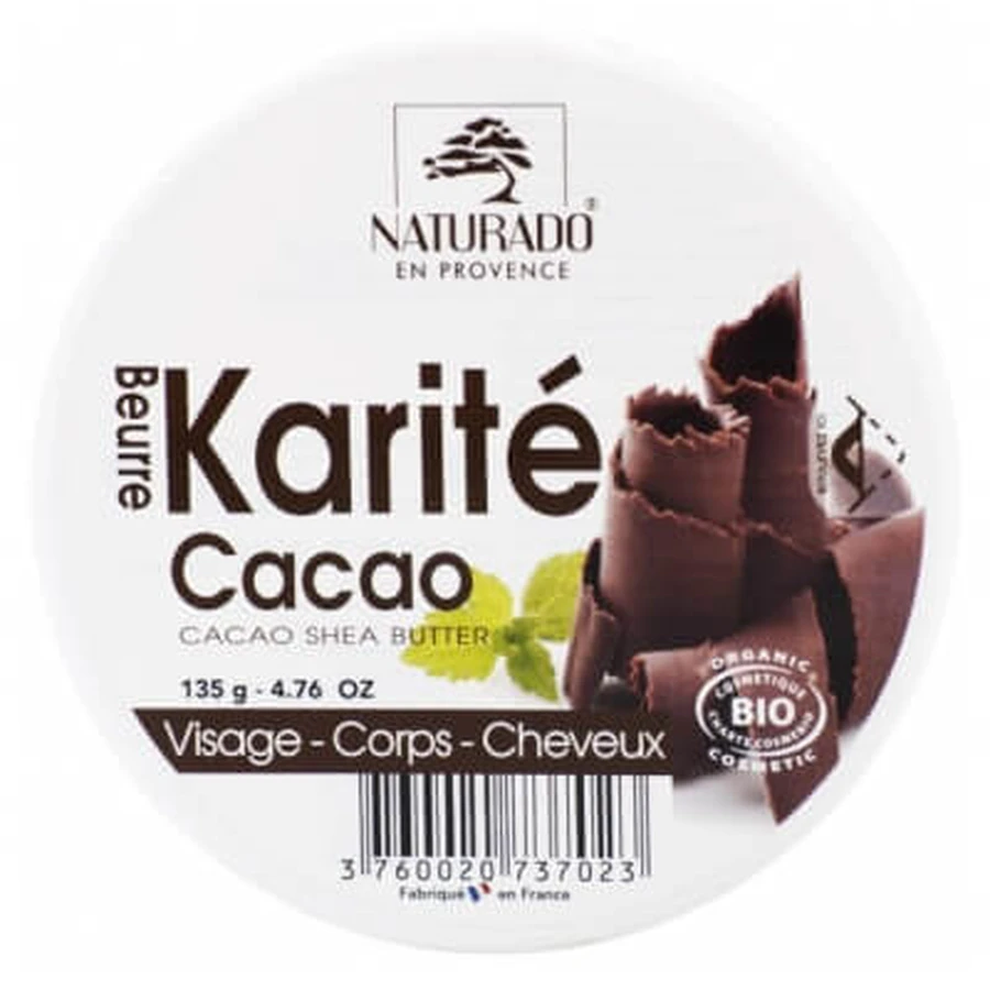 Naturado en Provence biologische sheaboter met cacao, 135 g