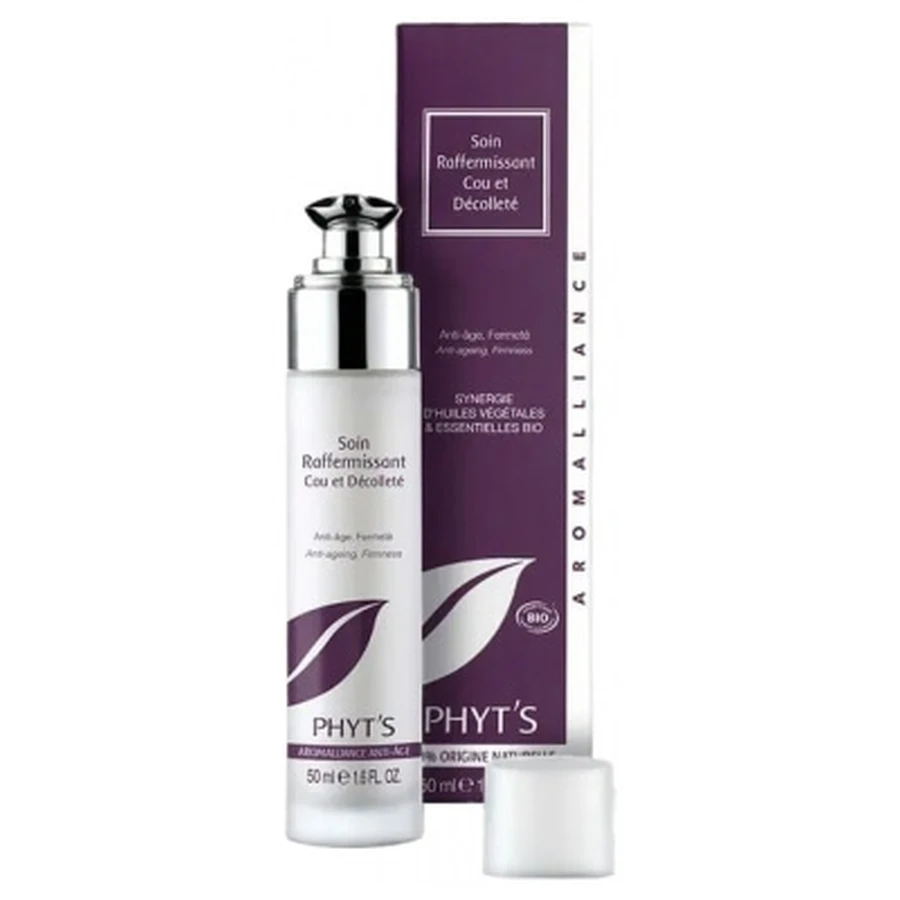 Tratamiento orgánico reafirmante antienvejecimiento para cuello y escote Aromalliance de Phyt's, 50 ml