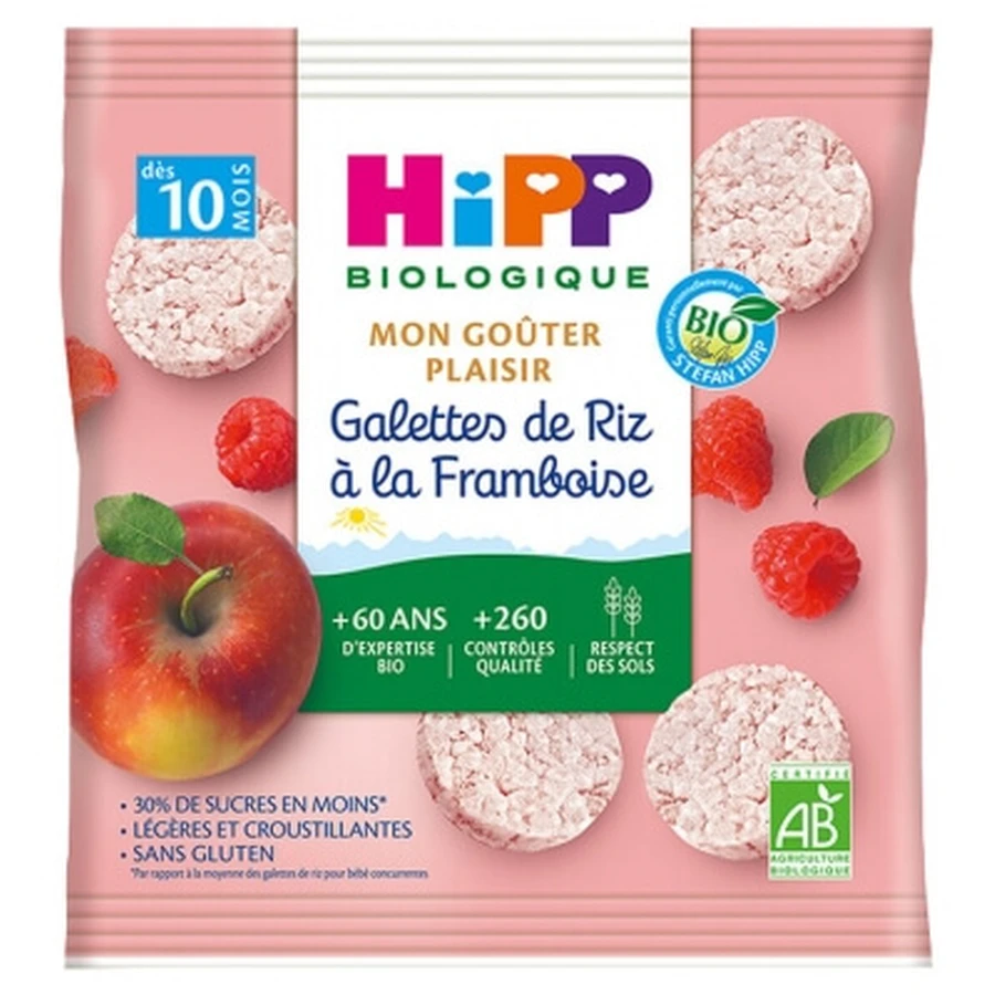 HiPP Mon Goûter Plaisir Bio-Reiswaffeln mit Himbeergeschmack, ab 10 Monaten, 30 g