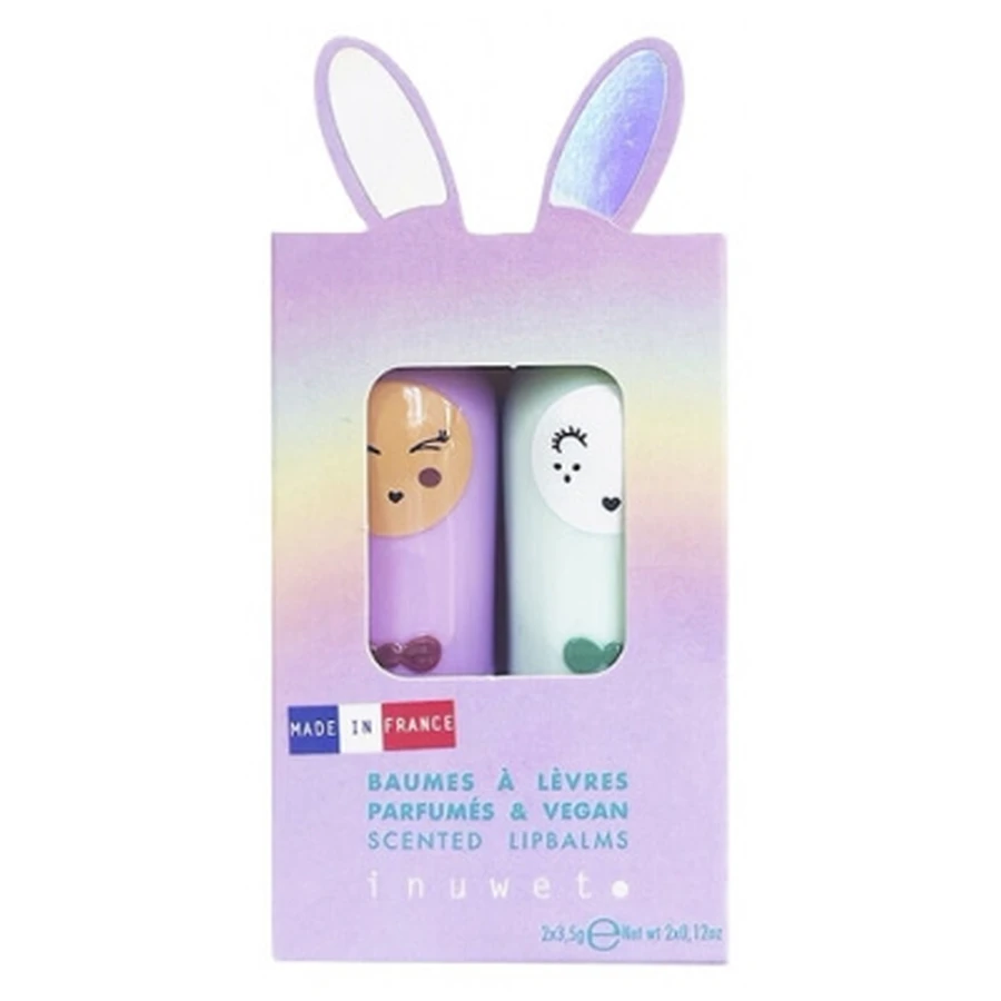 Inuwet Duo Baumes à Lèvres Parfumés Pomme & Guimauve 2 x 3,5 g