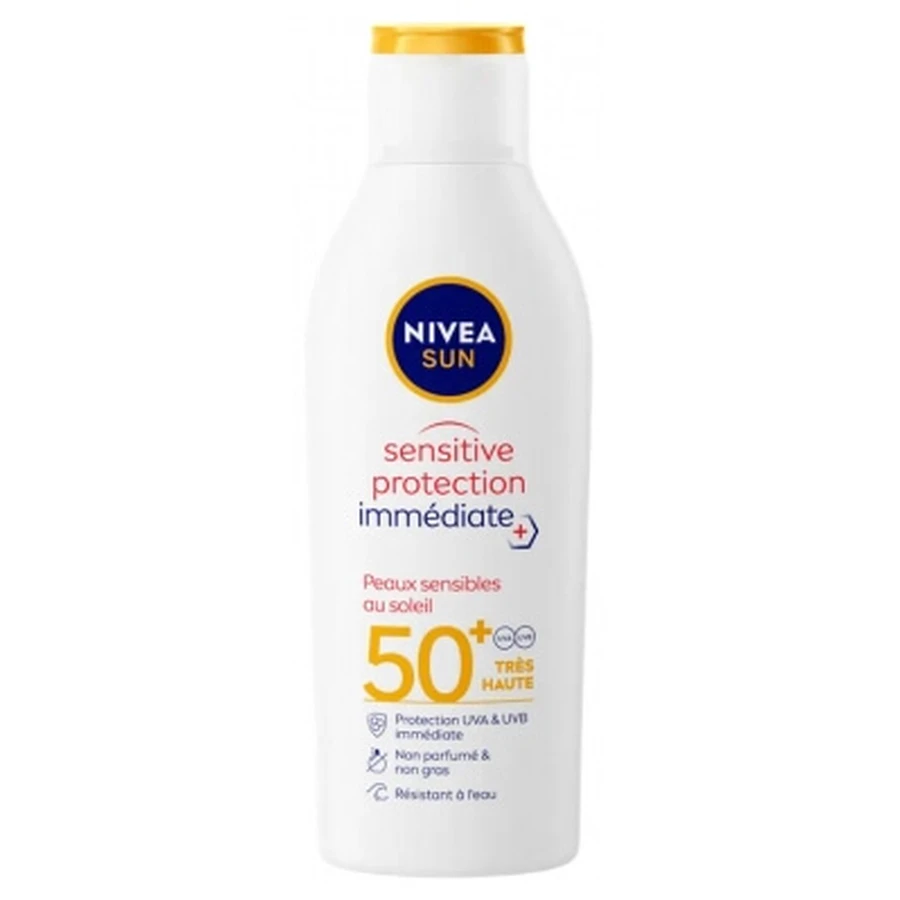 Loción solar Nivea Sun Sensitive con protección instantánea, SPF 50+, 200 ml