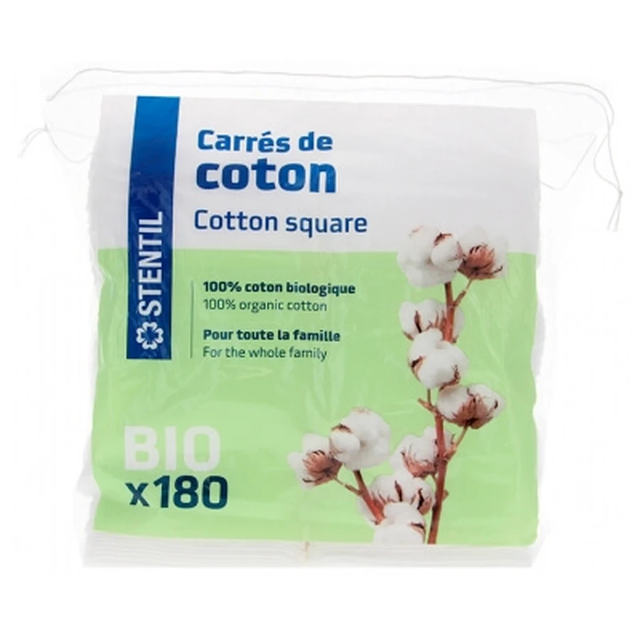 Stentil Organic Cotton Squares, 180 Squares