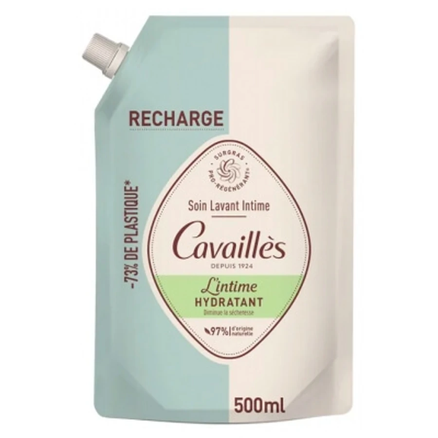 Cavaillès Hydraterende intieme reiniger Eco-navulling 500 ml