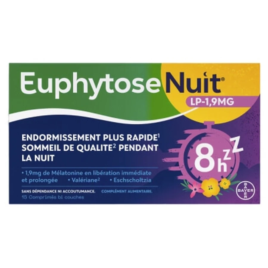 Bayer Health Euphytose Night LP 1.9 mg, 15 Extended-Release Tablets