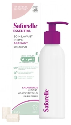 Saforelle Soothing Intimate Cleansing Care Refill Kit with 1 Bottle + 2 Sticks