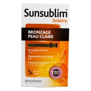 Nutreov Sunsublim: bronceador para pieles claras, 28 cápsulas