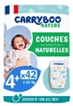 Carryboo Nature Patterned Natural Diapers, 42 Diapers, Size 4+ (9–20 kg)