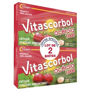 Vitascorbol Acerola 1000, Packung mit 2 x 30 Kautabletten