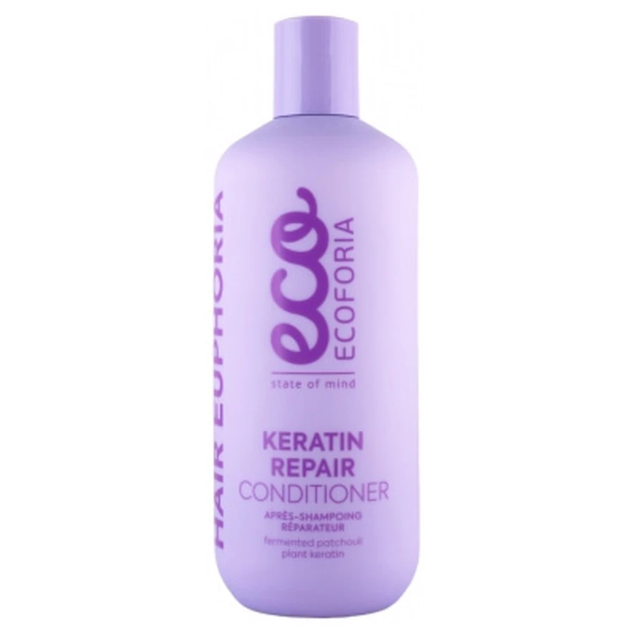 Acondicionador reparador y restaurador con queratina Ecoforia, 400 ml