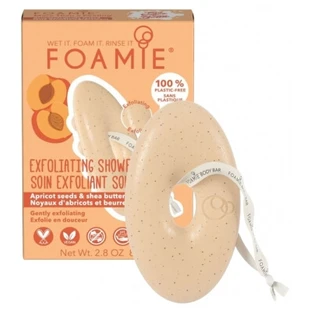 Gel de baño exfoliante «Foamie Solid» con semillas de albaricoque y manteca de karité, 80 g