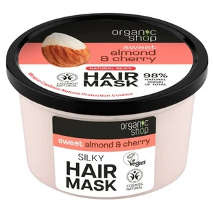 Organic Shop Natural Hair Mask for Color Protection with Almond and Cherry, 250 ml