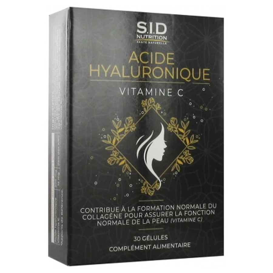S.I.D Nutrition Hyaluronic Acid and Vitamin C, 30 Capsules