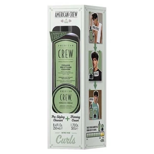 Champú moldeador American Crew: limpieza y preparación para el peinado, 250 ml + Crema moldeadora: fijación flexible y brillo natural, 50 g