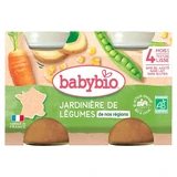 Babybio Organic Vegetable Medley for 4 Months and Up, 2 Jars of 130 g Each