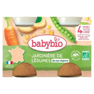 Babybio Biologische Groentemix voor kinderen vanaf 4 maanden, 2 potjes van elk 130 g