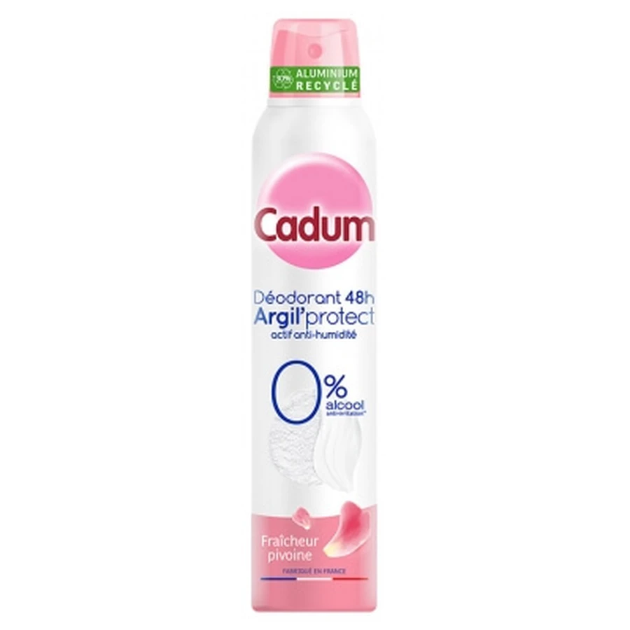 Cadum Argil'Protect 48-Stunden-Deodorant-Spray mit Pfingstrosen-Duft, 200 ml
