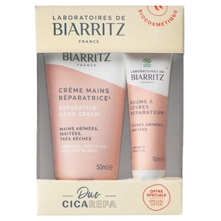 Laboratoires de Biarritz Crème Mains Réparatrice Bio 50 ml + Baume à Lèvres Réparateur Bio 15 ml