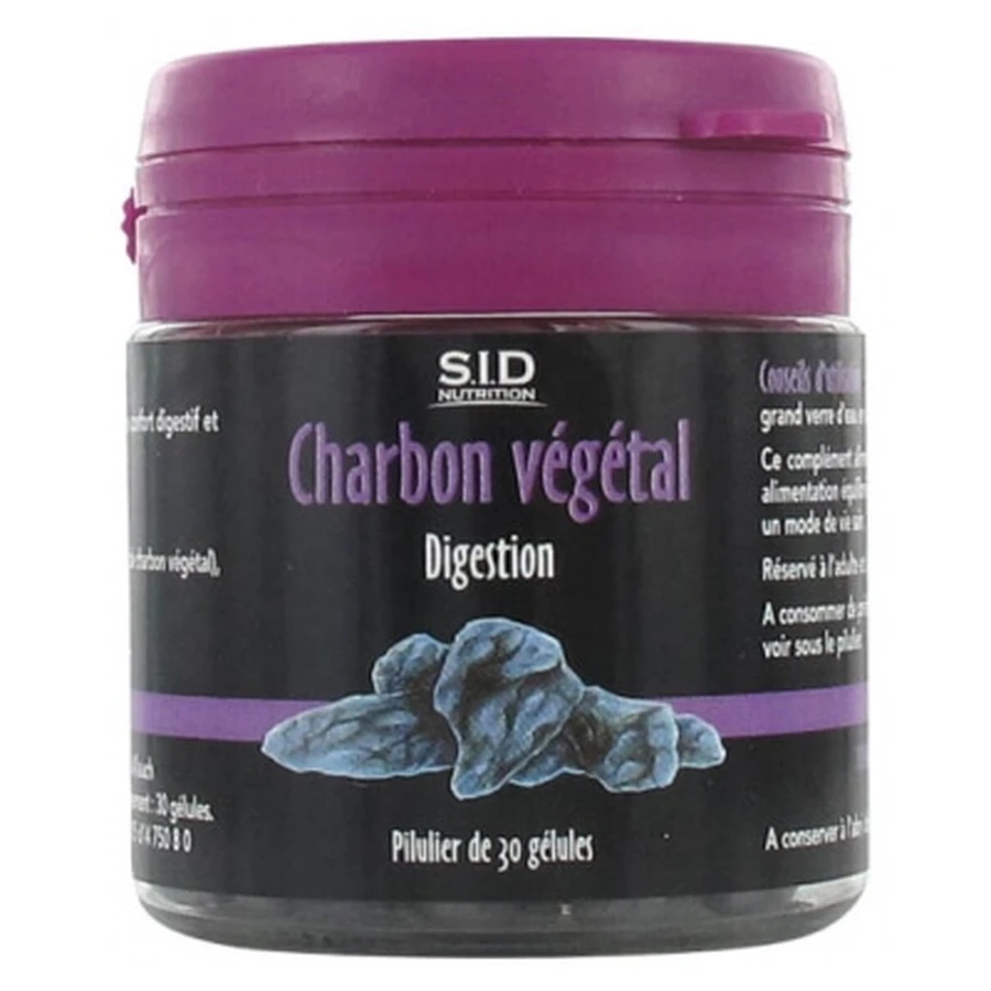 S.I.D Nutrition Digestion Charbon Végétal 30 Gélules