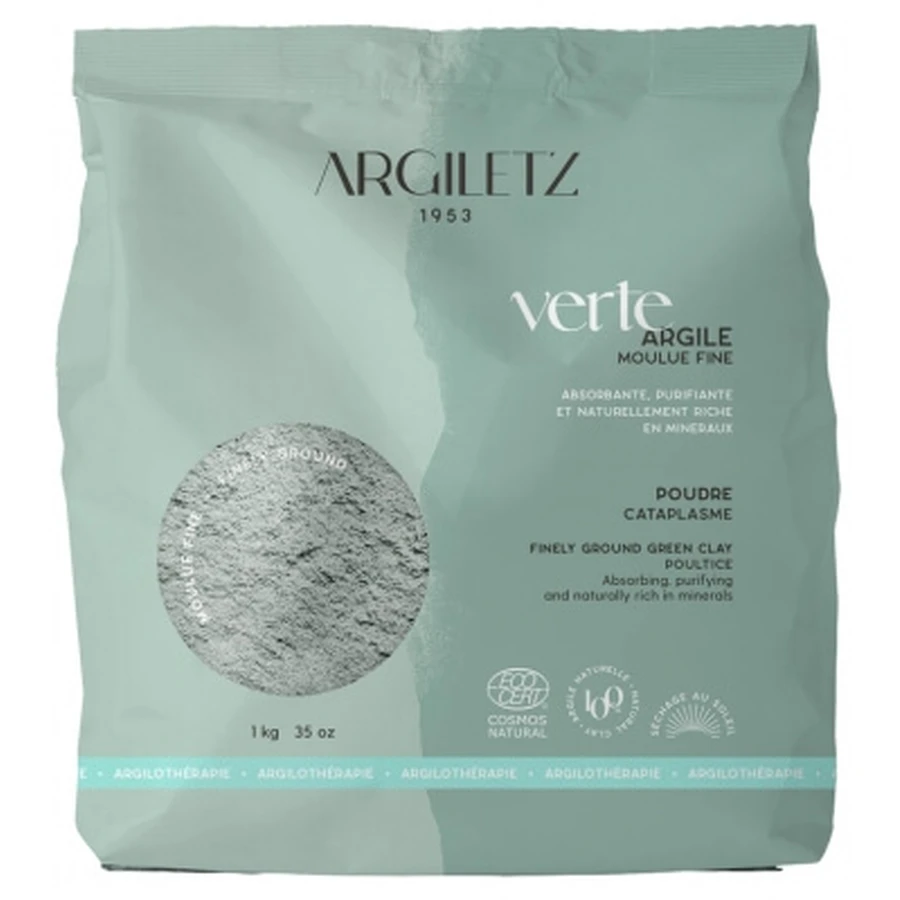 Arcilla verde finamente molida de Argiletz, 1 kg