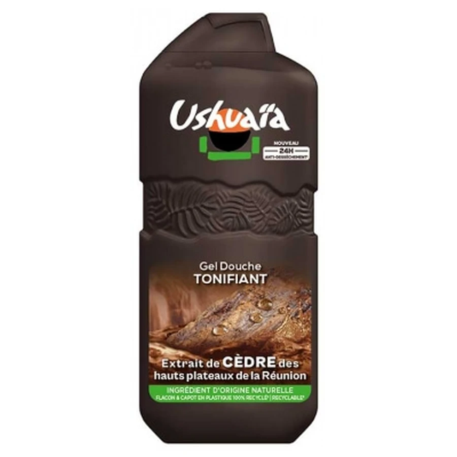 Gel de ducha revitalizante Ushuaïa con extracto de cedro, 490 ml