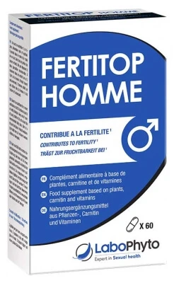 Labophyto Fertitop for Men, 60 Vegetable-Based Capsules