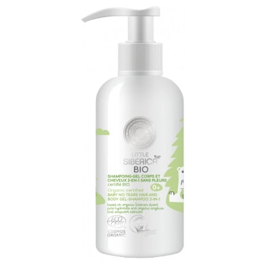 Natura Siberica Little Siberica Organic 2-in-1 Tear-Free Body and Hair Shampoo-Gel, 250 ml