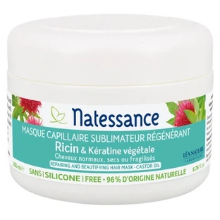 Mascarilla capilar de aceite de ricino Natessance, 200 ml