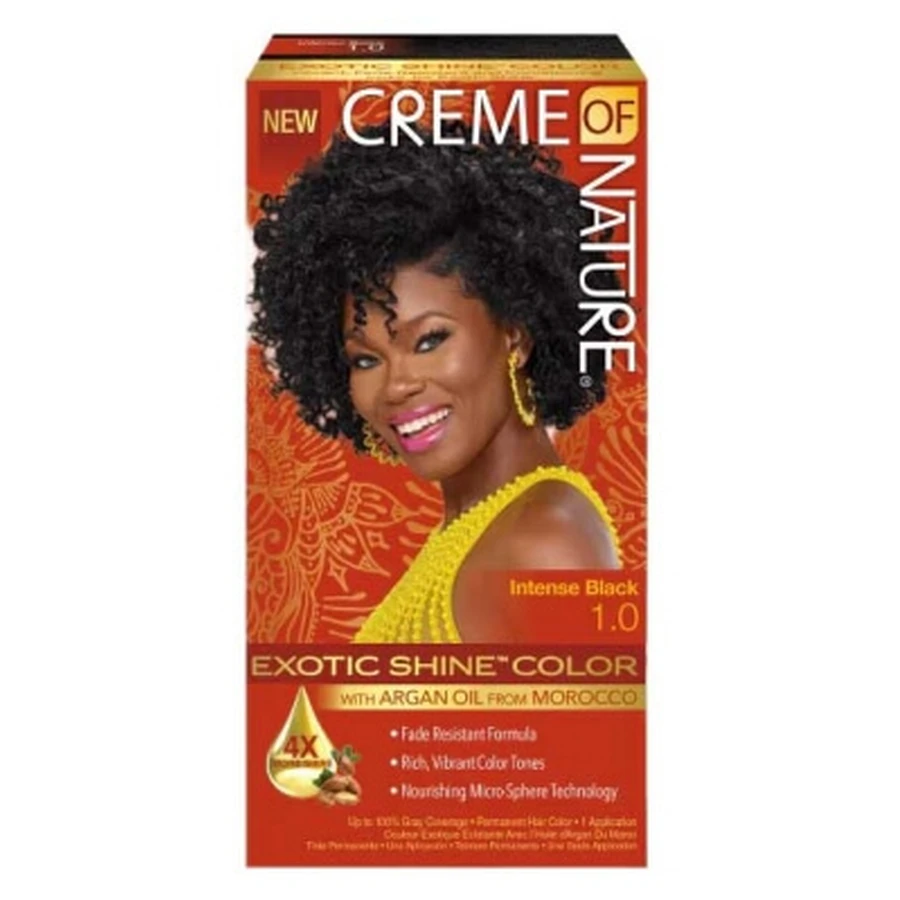 Creme of Nature Permanente haarkleuring, set nr. 1.0 Intens zwart