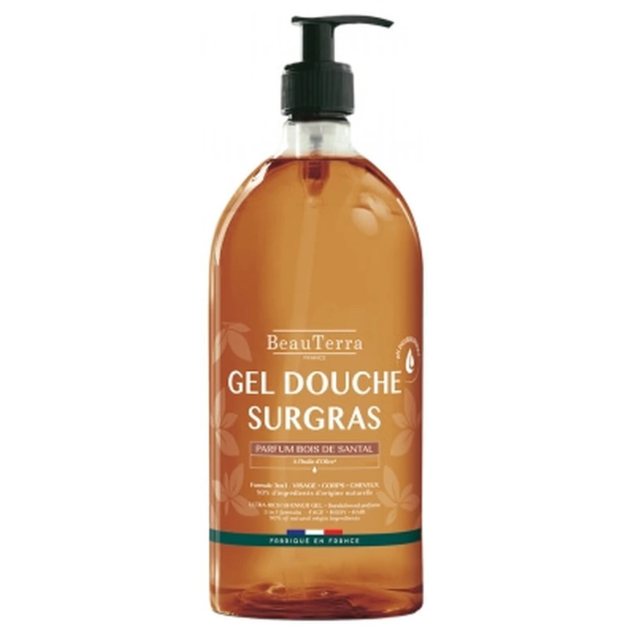 Gel de ducha hidratante de sándalo BeauTerra, 1 L