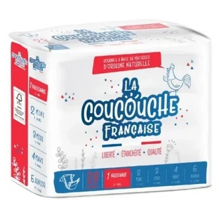 La Coucouche Française natuurlijke luiers, maat 1 (2–5 kg), 28 stuks