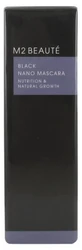 M2 BEAUTÉ Máscara de pestañas Black Nano: Nutrición y crecimiento natural, 6 ml
