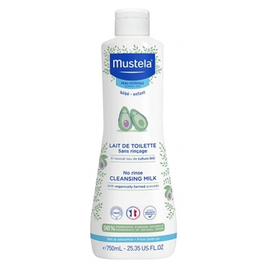 Leche limpiadora sin aclarado Mustela, 750 ml
