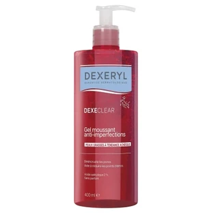 Gel espumoso antiimperfecciones Dexeryl Dexeclear, 400 ml