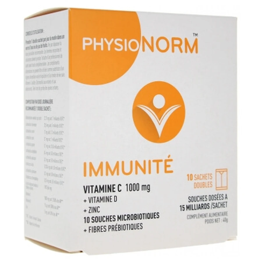 Laboratoire Immubio Physionorm Immunité 10 Sachets Doubles