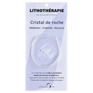 PharmaGem-armband van bergkristal voor kristaltherapie, 4 mm