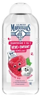 Le Petit Marseillais Shampoing Démêlant 2en1 Bébé & Enfant Framboise Coton 300 ml