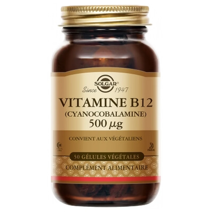 Solgar Vitamina B12 500 mcg, 50 cápsulas vegetarianas