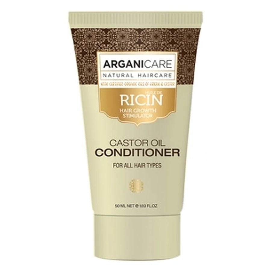 Acondicionador reconstructor con aceite de ricino de Arganicare, 50 ml