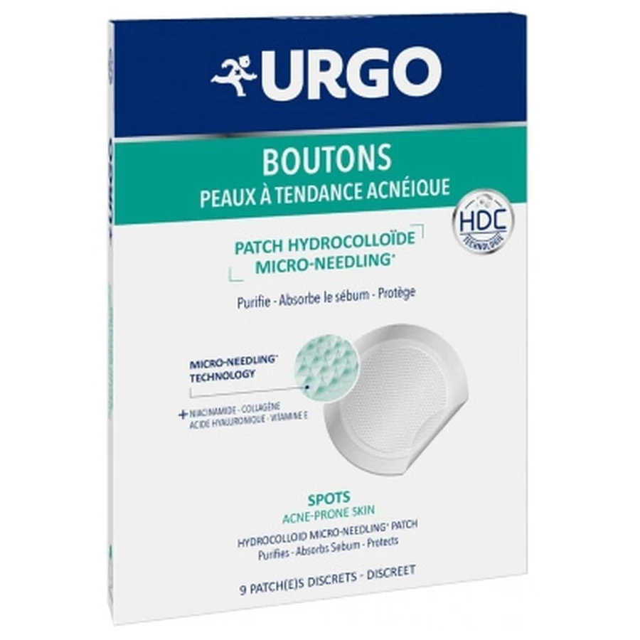 Urgo Acne Patches: Hydrocolloid Micro-Needling, 9 Patches