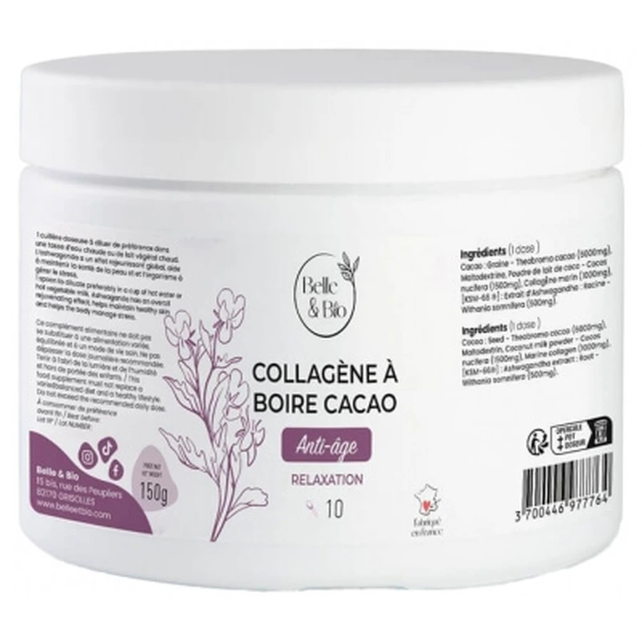 Belle & Bio Drinkable Collagen with Cocoa, 150 g