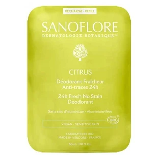 Sanoflore 24-Stunden-Frische Bio-Deodorant-Nachfüllpackung mit Zitrusduft, 50 ml