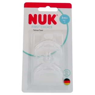 NUK First Choice 2 Teats, M Hole, Anti-Colic, 3 Months and Up