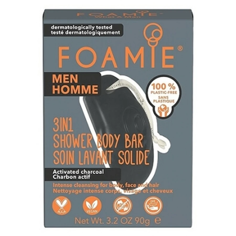 Jabón sólido limpiador 3 en 1 de Foamie «What a Man»