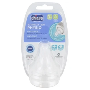 Chicco Physio 2 Slow-Flow Nipples, 0 Months and Up