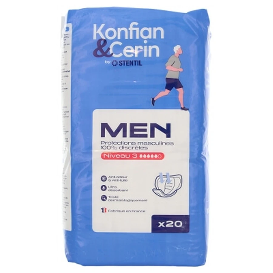 Stentil Konfian & Cerin Men Nivel 3: 20 protectores masculinos